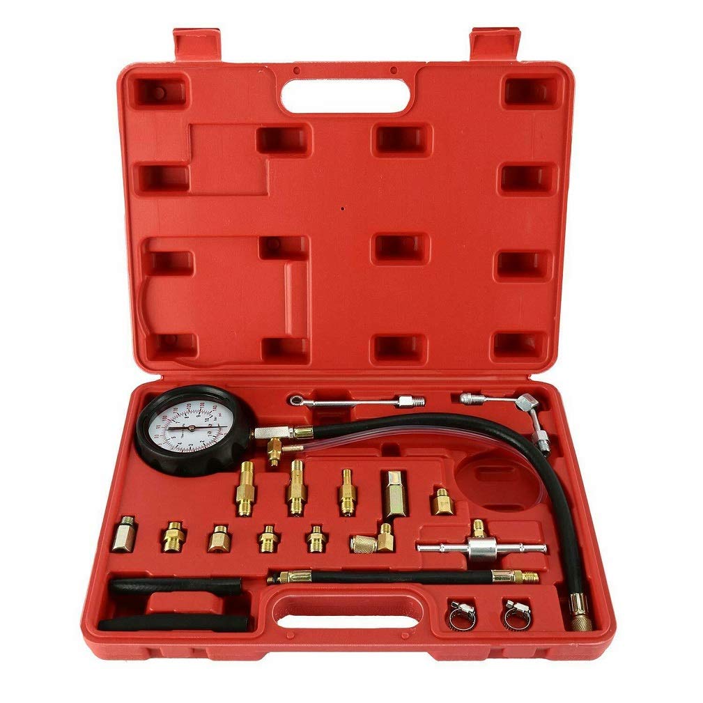 140PSI Fuel Injector Pump Pressure Tester Gauge Cars Trucks Tool Kits,Jikkolumlukka