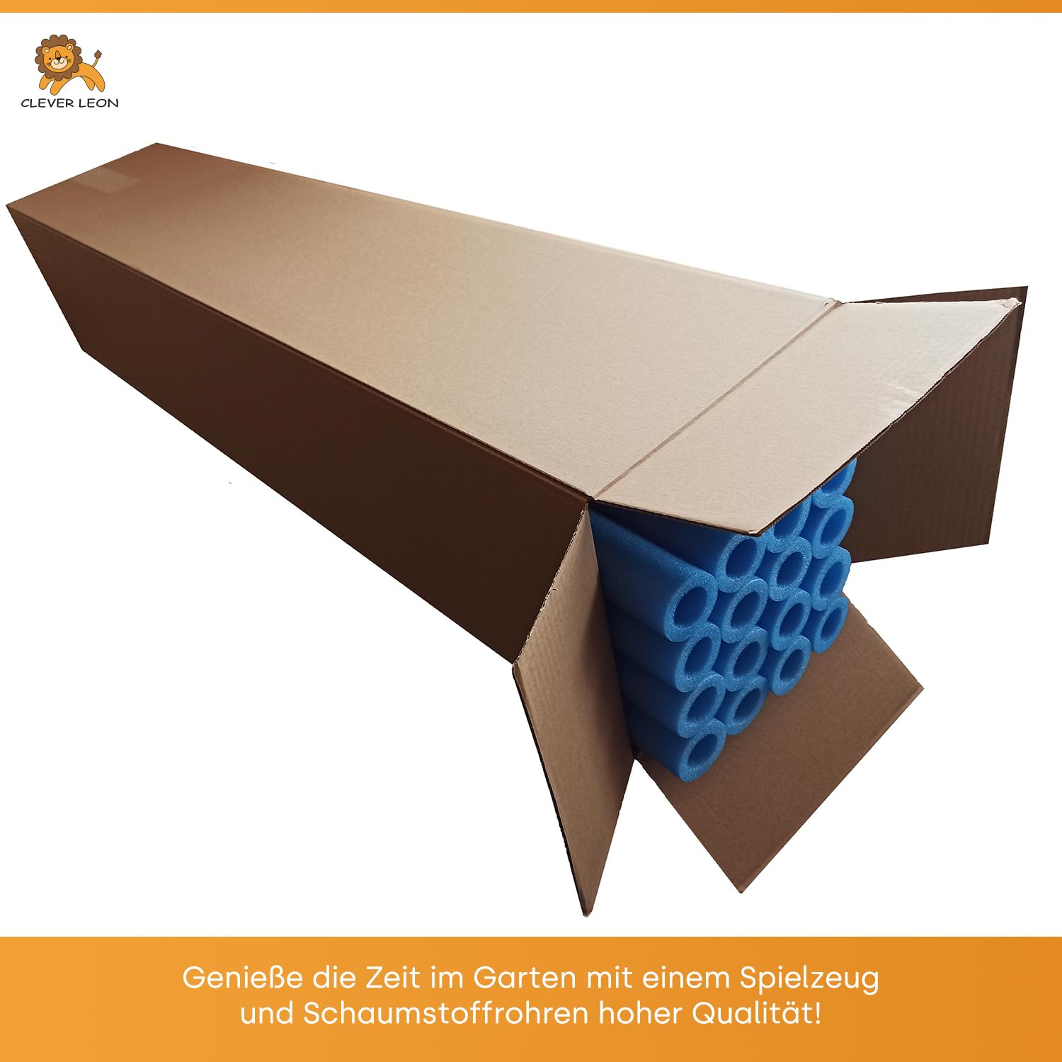 6 Tubi in Schiuma per Trampolino 180 cm (6 Barre), Protezione per Aste di Trampolino, Copertura in Gommapiuma per Aste, Imbottitura in Schiuma (Blu)