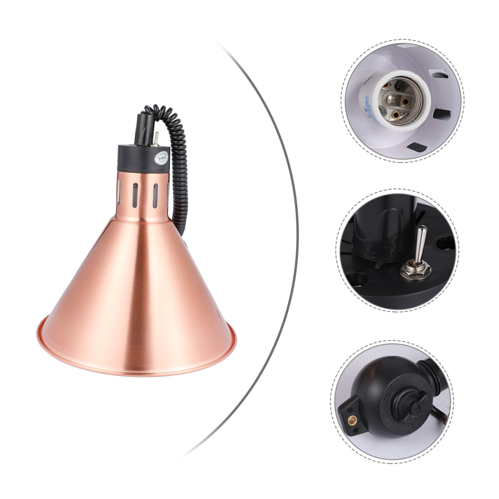MAGICLULU 1pezzi Lampada Riscaldante Telescopica per Alimenti Luce Scaldavivande Buffet Metallo Resistente alle Alte Temperature Altezza Regolabile per Ristoranti Hotel e Cucine