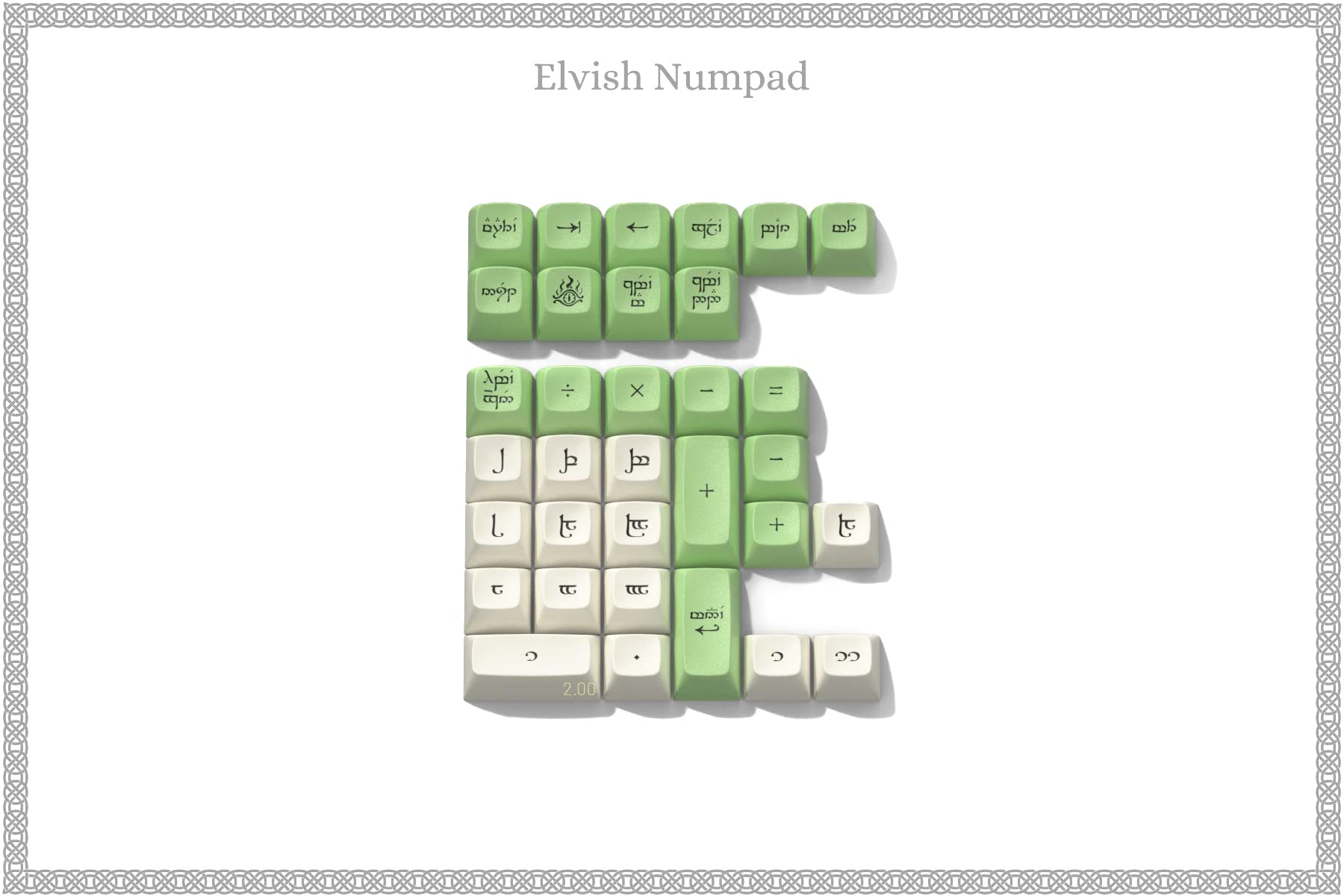 Tofu 60 Aluminum Black Mechanical Keyboard w/MT3 Lord of the Rings