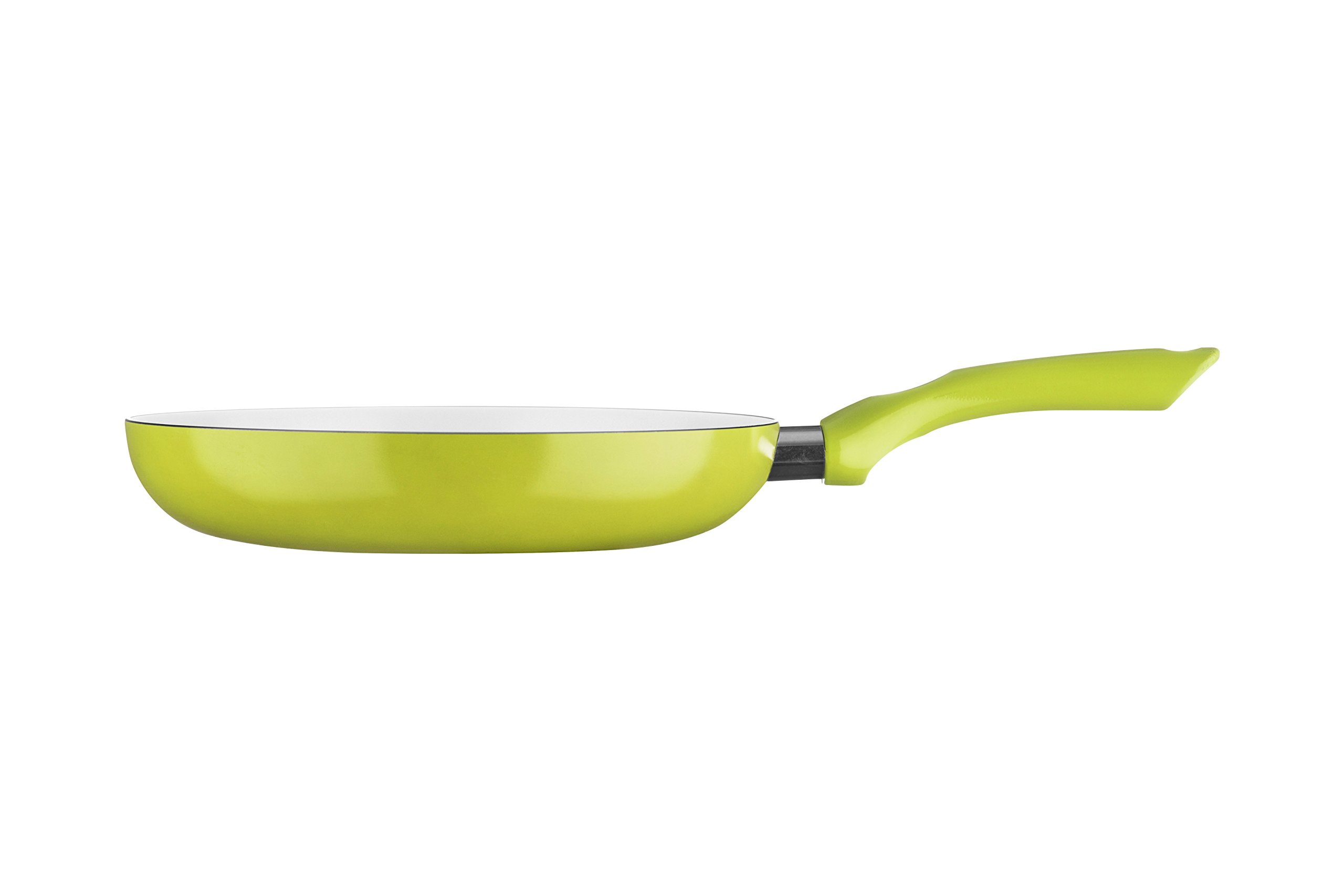 Premier Housewares Ecocook Ceramic Non Stick Frying Pan, Lime Green - 26cm