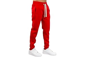 Bleecker and Mercer Men's 49ers Soft Brushed Inside Active Basic Lightweight Fleece Jogger Sweatpants