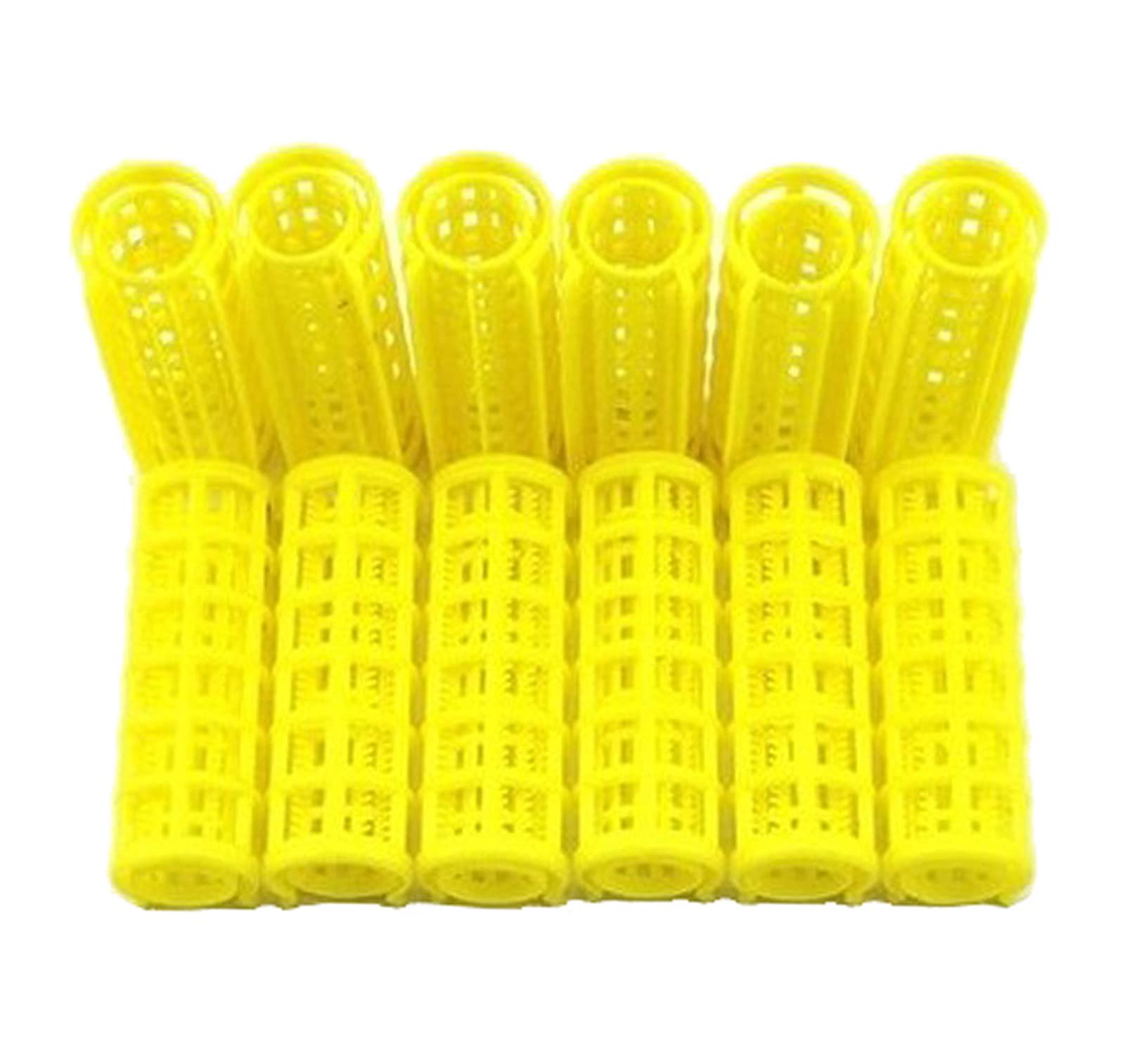 Plastic DIY Rollers Heatless Hair Curlers Hair Clips Styling Hairdressing for Long Hair (12 Pcs)