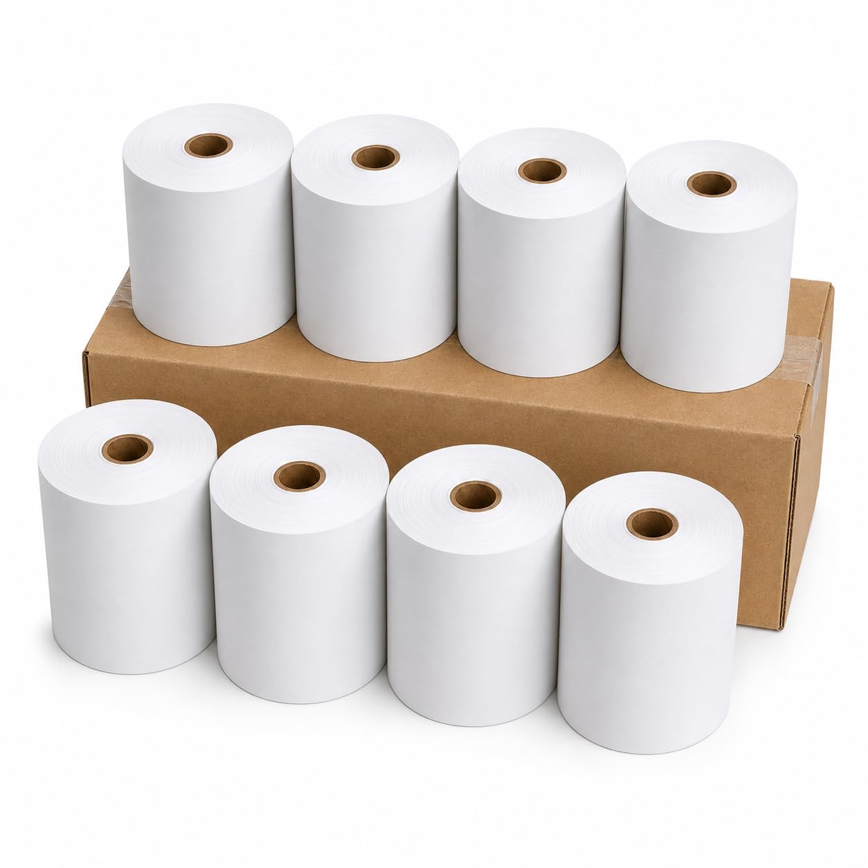 KROWN Rollo de Papel Térmico 80 x 80 x 12 mm Sin BPA – Papel para Tickets, Impresoras Térmicas, TPV, Cajas Registradoras, Básculas y Recibos (48)