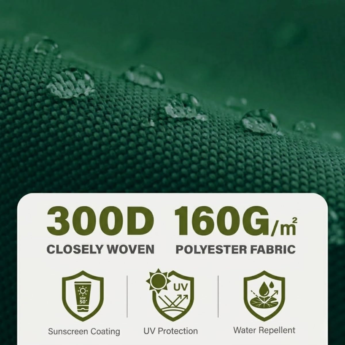Generico 4.0m Telo di Ricambio 6/8 Stecche, 2m 2.15m 2.5m 2.7m 3.0m Copertura di Ricambio per Ombrellone da Giardino Cortilia, Impermeabile Replacement Parasol Cover Patio