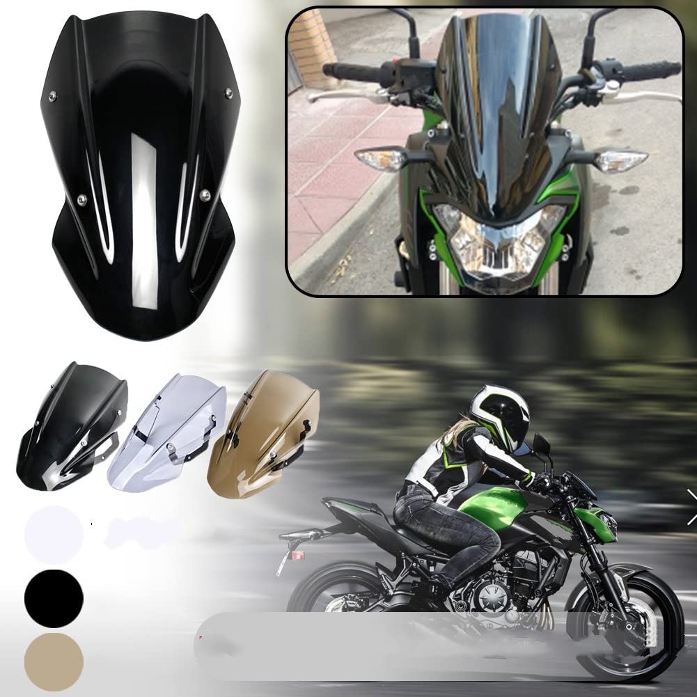 Parabrezza Aftermarket Per Kawasaki Z650 2017-2019 | In ABS Fumé | Anti-Vento E Protezione - Foto 3