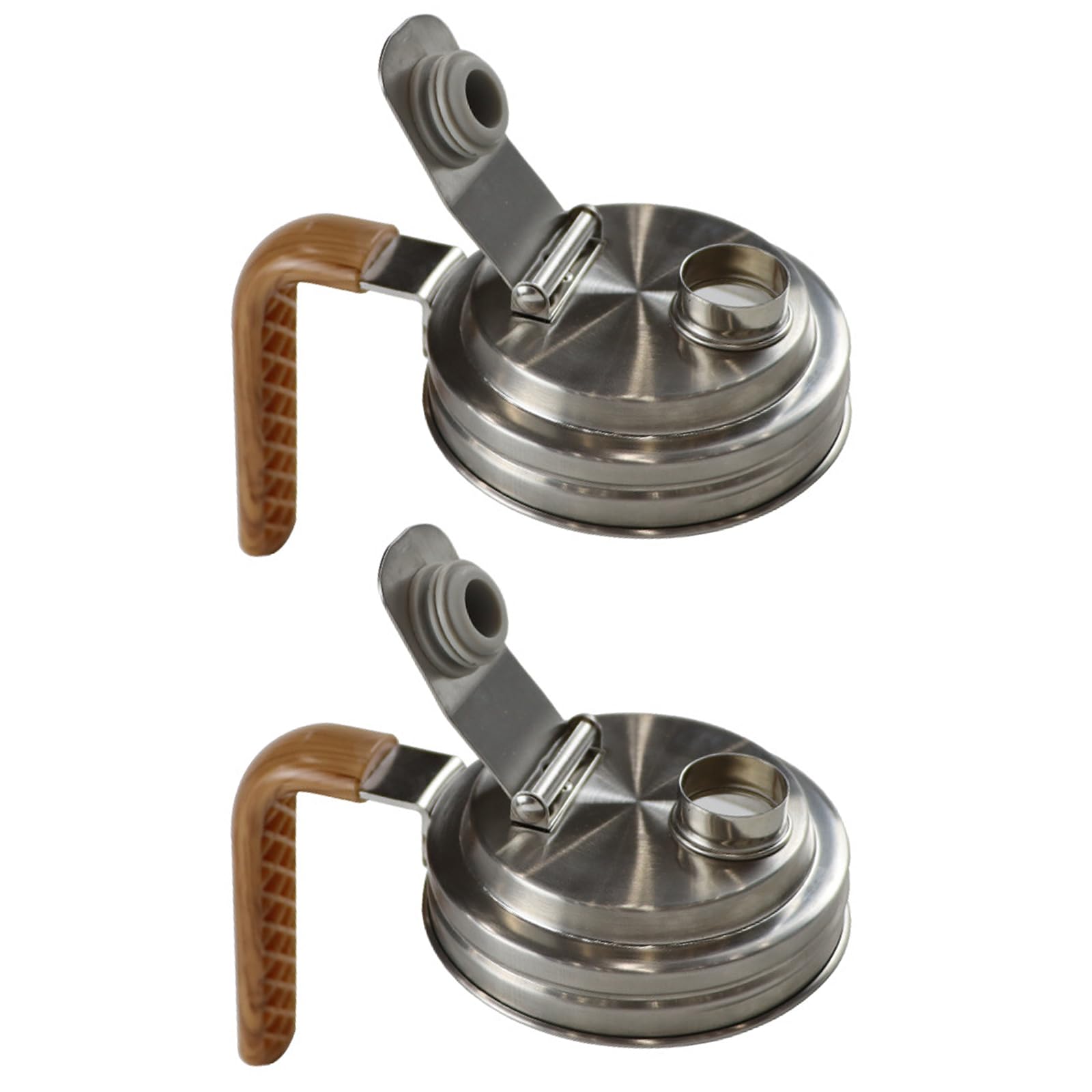 Lerpwige Leakproof Stainless Steel Masons Jar Cover With Spout Pouring Lid For Cocktails & Beverages Dispensing Rustproof Pour Spout For Jar
