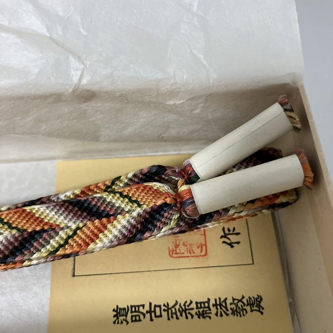 Amazon.co.jp: 道明 道明古式糸組法教處 笹浪組 紐 帯締め 無形文化財 