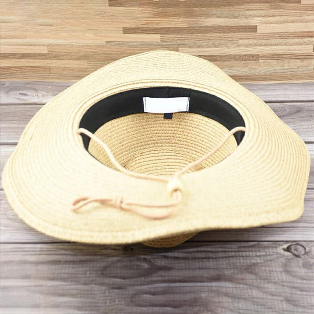 Restez confortable et élégant léger hommes grande taille chapeau de soleil papier large bord plage pliable casquette homme chapeau de paille