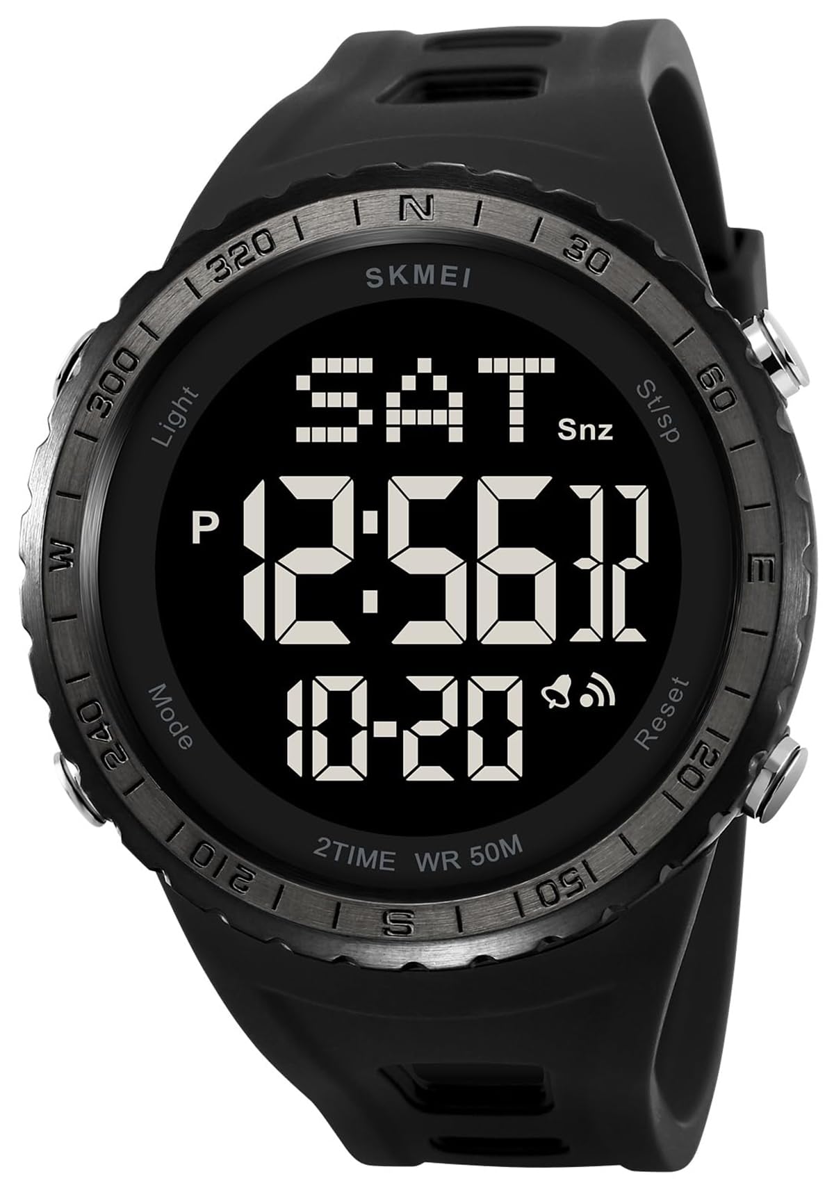 Gosasa Orologio digitale da uomo, con numeri grandi, per sport, attività all'aperto, impermeabile, a LED, multifunzione