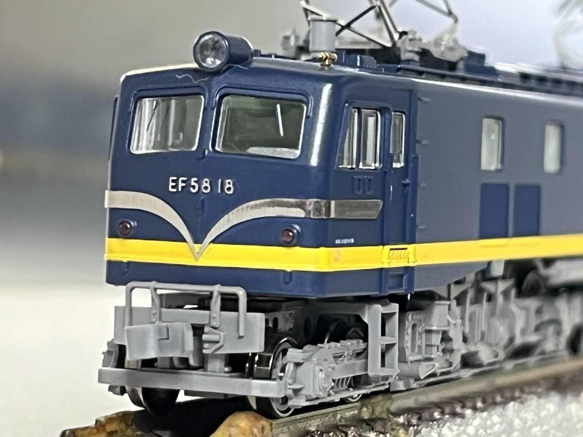 天賞堂特急はと青大将11両・カトーEF58青大将色自作塗装