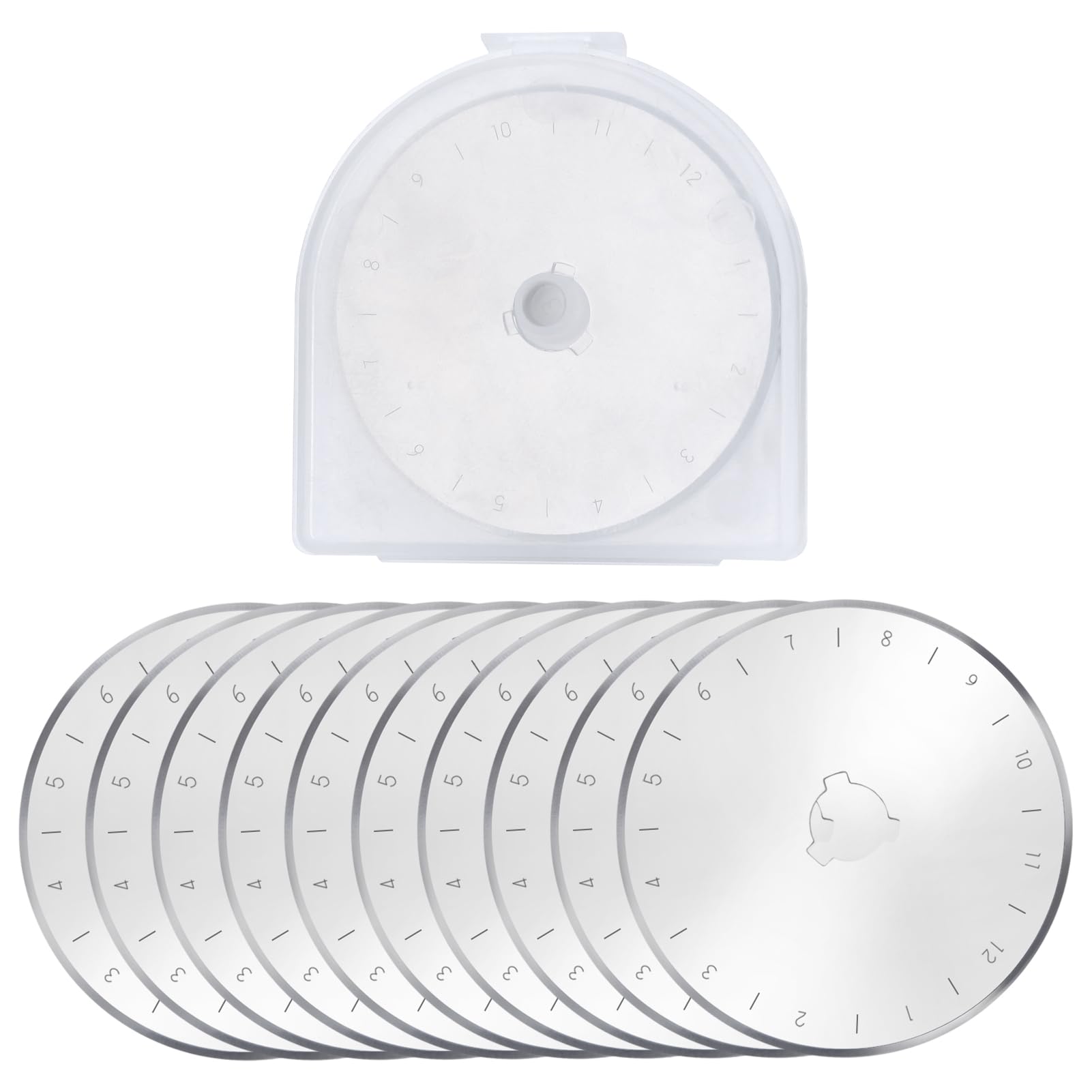 LEONTOOL SK5 - Lame rotanti da 60 mm, confezione da 10 lame rotanti di ricambio, per Fiskars, Olfa, Quilting, scrapbooking, cucito, artigianato, tessuto, carta, pelle, utensili da taglio