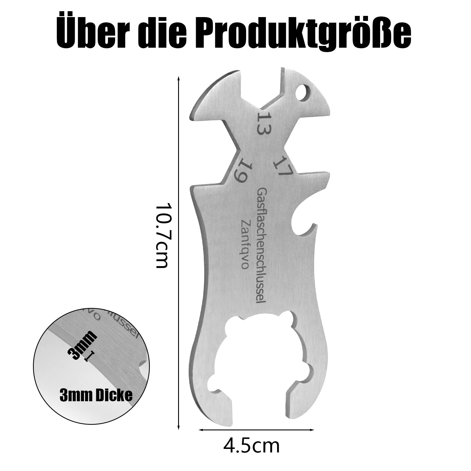 Gasflaschenschlüssel Multifunktion - Mit 10 Maulschlüssel Set Für Camping & Outdoor