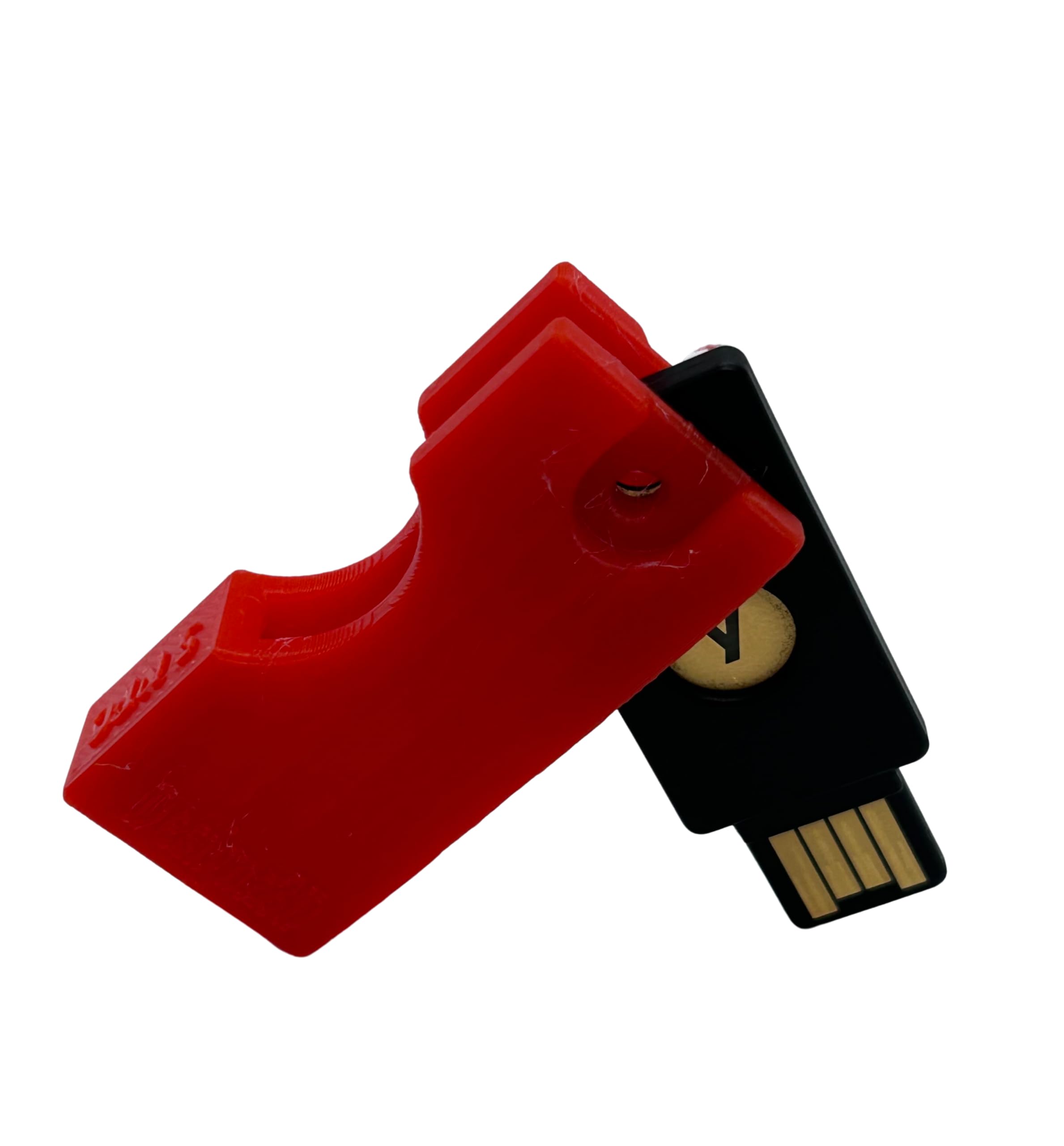 Designz3DDesignz3D Yubikey Protector Flip Case Keychain Holder (5 NFC / 5C NFC) (Red, 5 NFC)