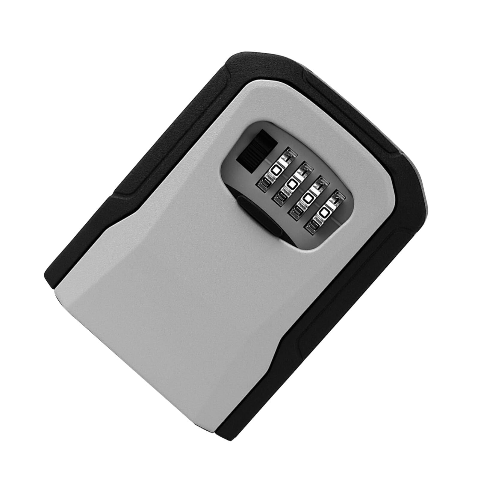 POPETPOP Cassetta Portachiavi da Parete con Combinazione, Alluminio | 4 Codice Digitale, Ganci Interni per Chiavi, Installazione Semplice, Grigio per Case in Affitto e Scuole