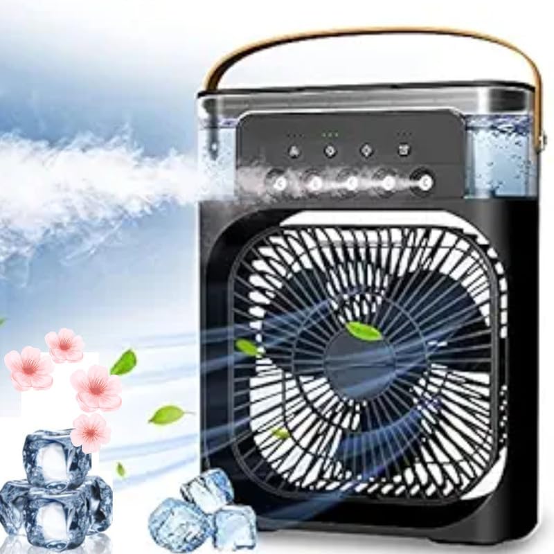 Enfogo (Summer Season 12 Year Warranty) Transform your environment with the White Portable Air Conditioner Fan,this USB-powered mini AC adesk fan and mini cooler_M44_M26_Multicolor