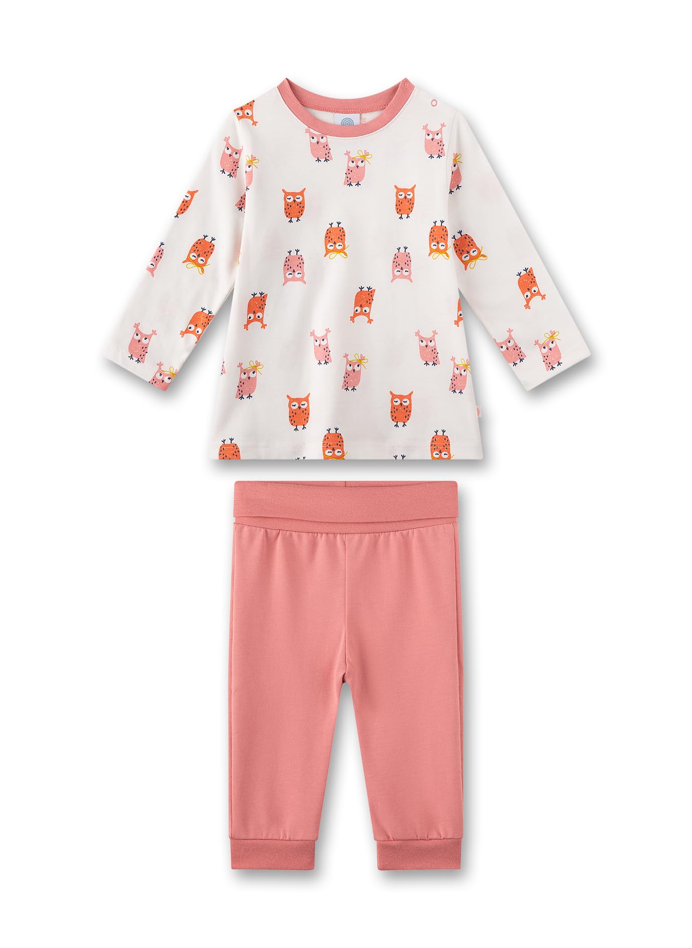 Sanetta Mädchen-Schlafanzug Beige | Nachhaltiger und bequemer Schlafanzug aus Bio-Baumwolle für Mädchen. Baby Schlafanzug