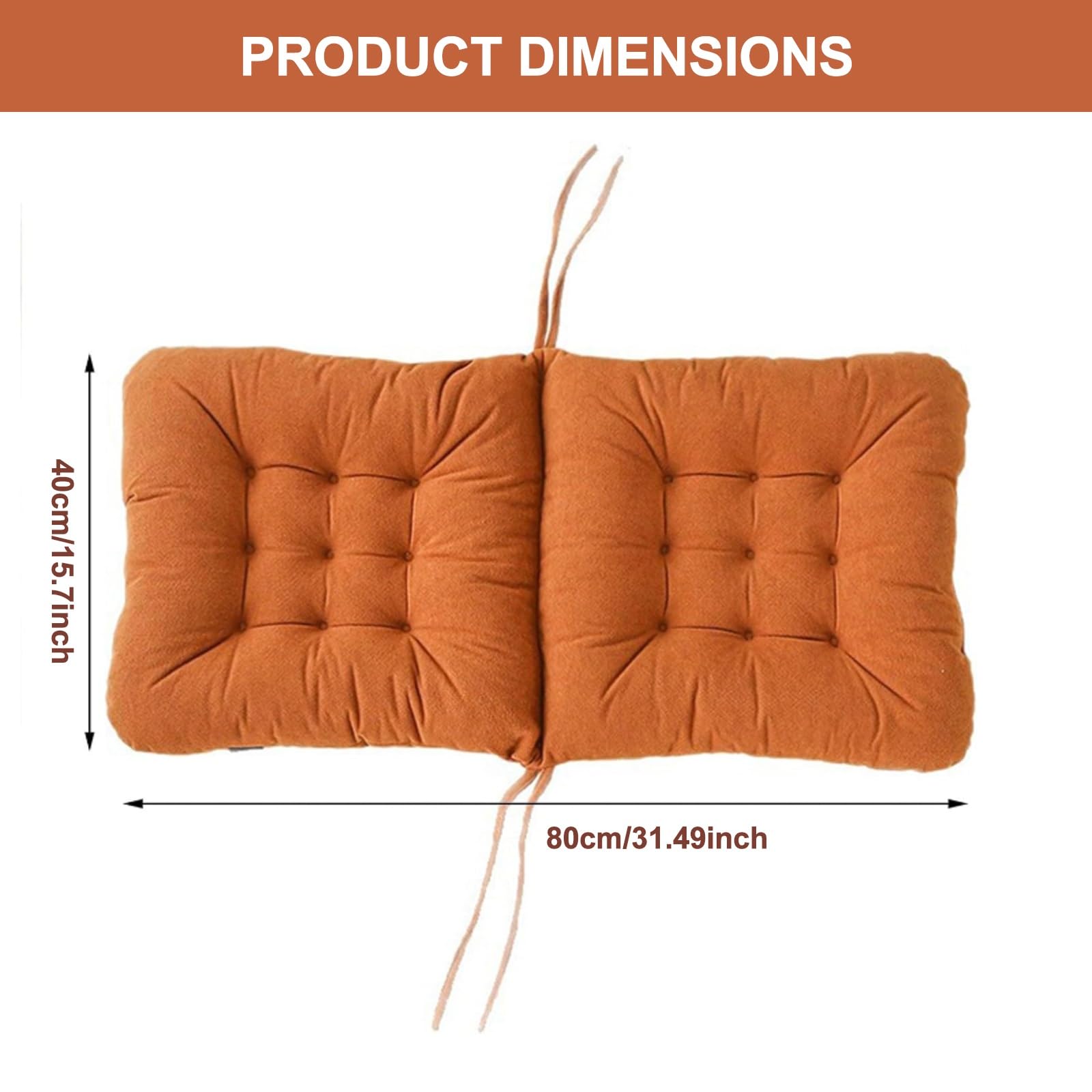 Comodi cuscini per sedie con schienale, antiscivolo, per interni ed esterni, 40 x 80 cm, con cinghie, per casa, giardino e cucina, ed eleganti