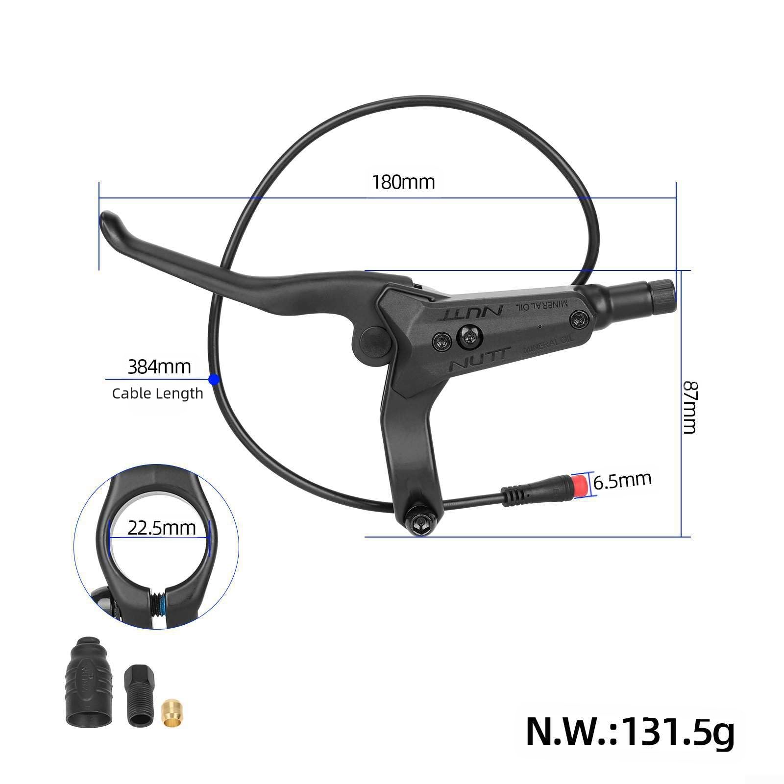 Palancas de freno negras para scooter eléctrico Kukirin G4 Max de 22 mm