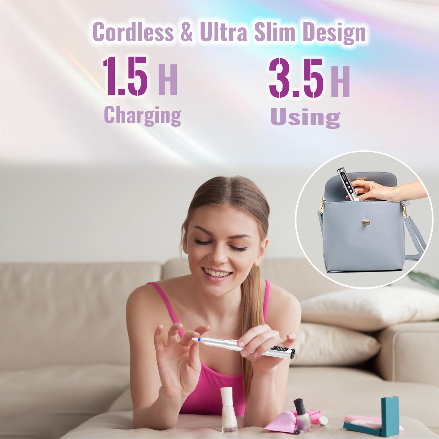 Denabuty Electric Nail Drill Cordless - Image 3
