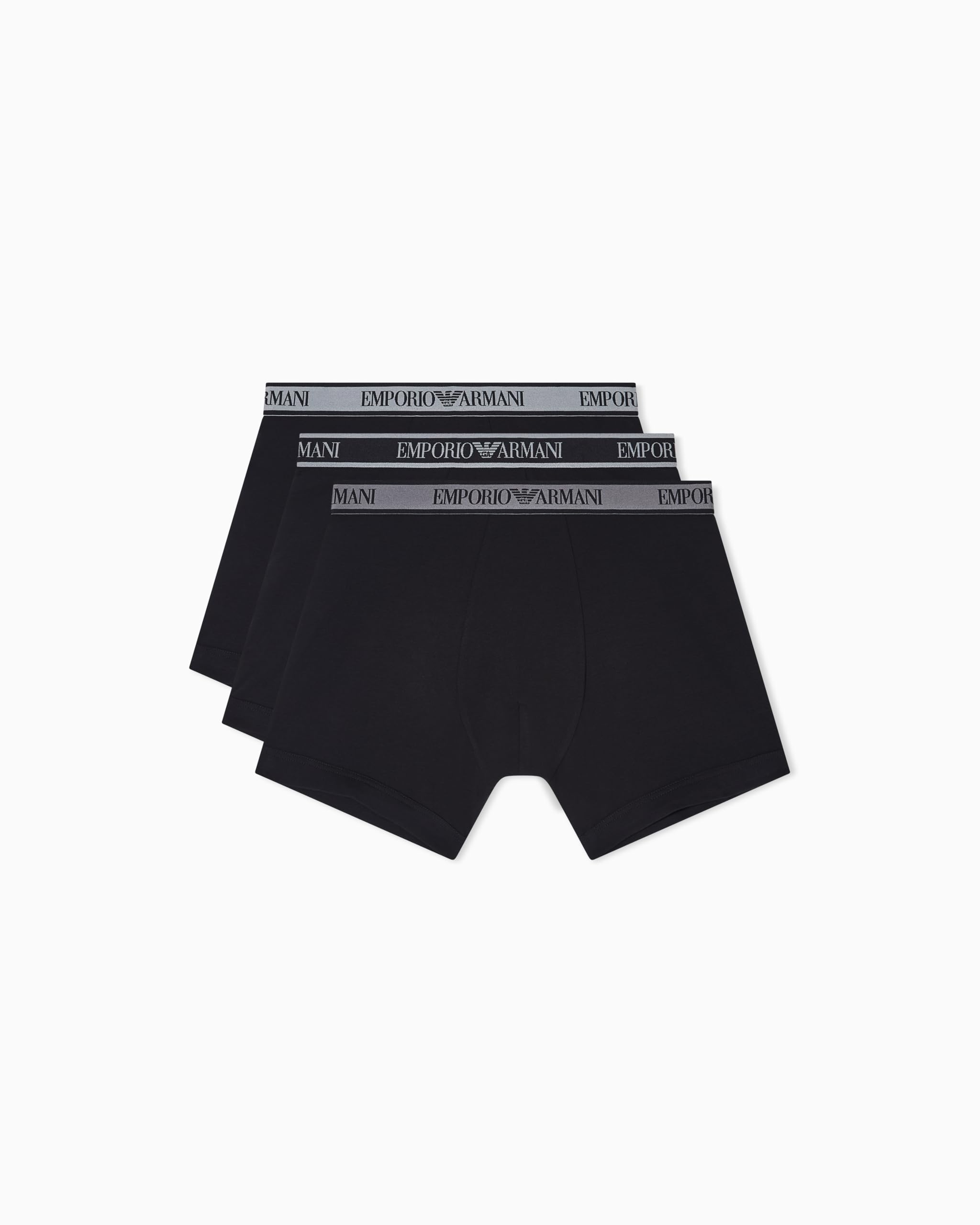 Emporio Armani Men's CORE Logoband 3-Pack Trunk Black L