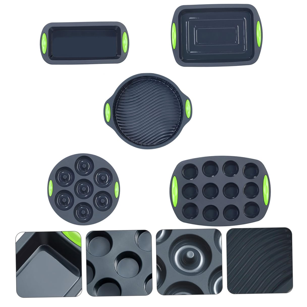 Molde de Silicona Flexible y Resistente al Calor para Pastel 5 Piezas | Juego Reutilizable para Cocina y Horneado, Fácil de Limpiar, Adecuado para Aficionados la Repostería y Amigos