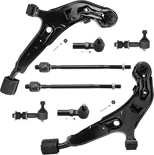 Miniatura 849 de Detroit Axle - Kit de brazos de control de extremo delantero RWD para Dodge Ram 03-06 2500 3500, 2 brazos de control superior con rótula 2 varillas