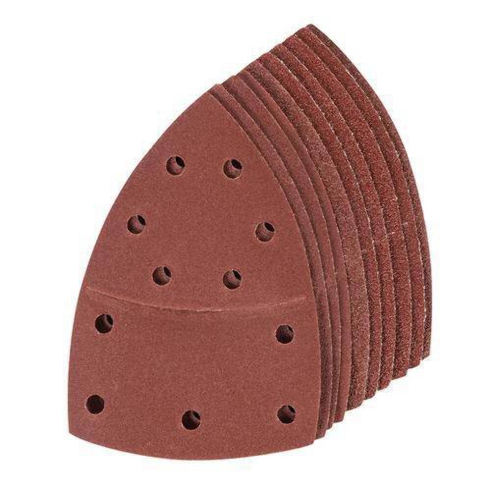 Silverline Red 352528 Hook And Loop Multi-Sander Sheets 102 X 62 Mm, 93 Mm 10Pk 80 Grit