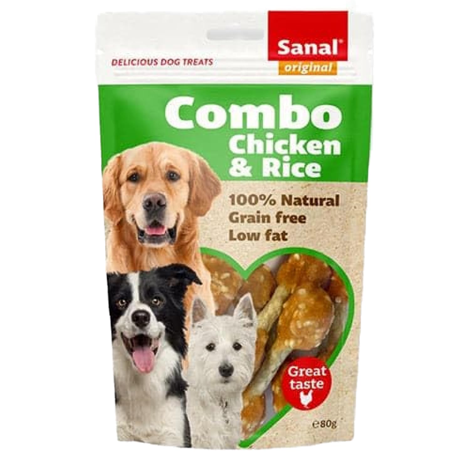 Sanal Combo Chicken and Rice Treats for Dogs 80 g