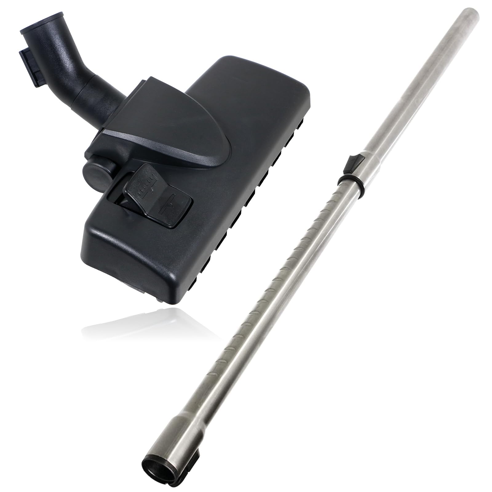 SPARES2GO Extension Rod Tube + Floor Brush Tool Compatible with Miele C1 C2 C3 S4000 S5000 S8320 Cat & Dog Vacuum Cleaners (35mm)
