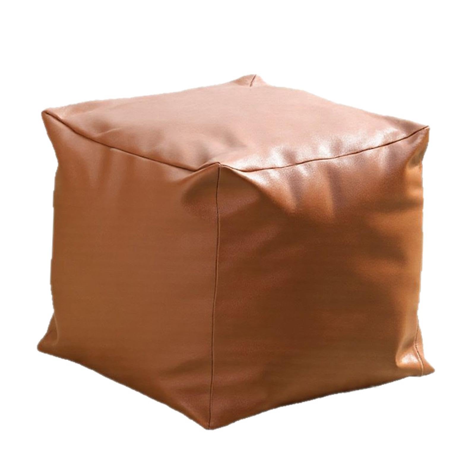 Unfilled Pouf Cover 44cmx44cmx41cm Square Cushion for Indoor Home Under Desk Brown |Home & Garden | Furniture | Ottomans, Footstools & Poufs-picture-28