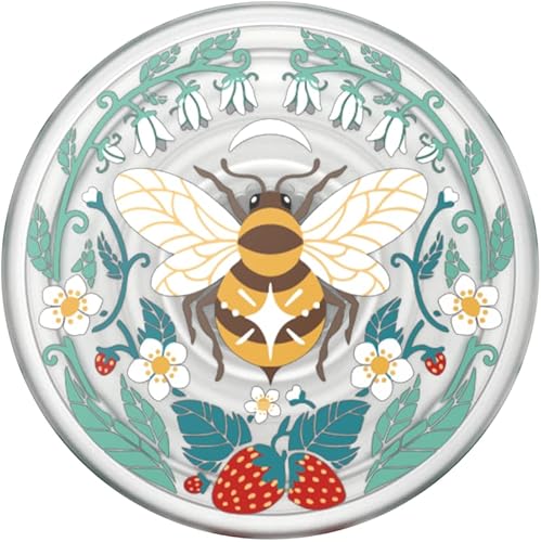 Miniatura 6 de PopSockets - Agarre para teléfono con soporte expandible, agarre adhesivo, Cute PopSockets - Translucent Bee Boho