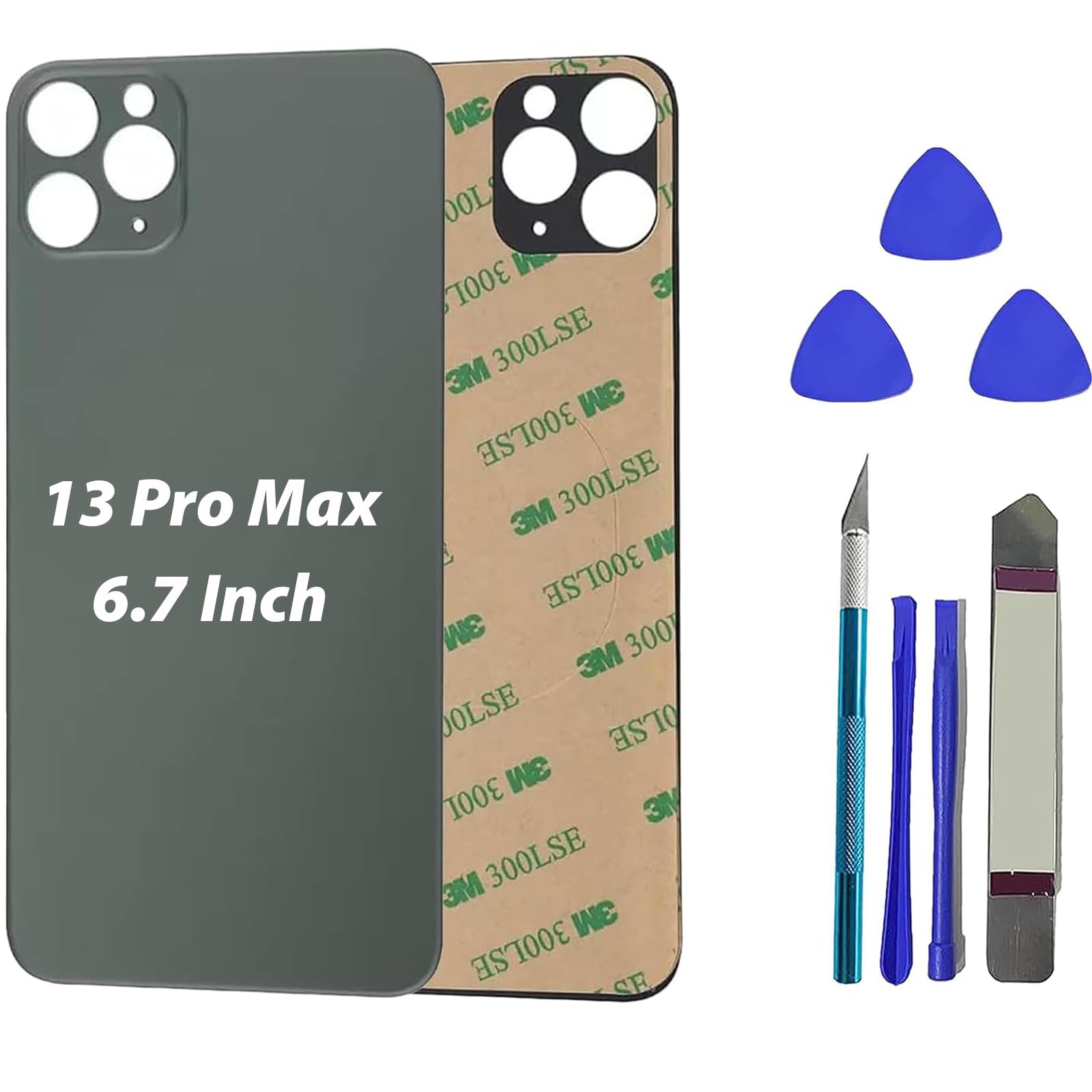Vetro Posteriore Per IPhone 13 Pro Max – Ricambio Con Kit Riparazione E Adesivo, Colore Blu Sierra - 3