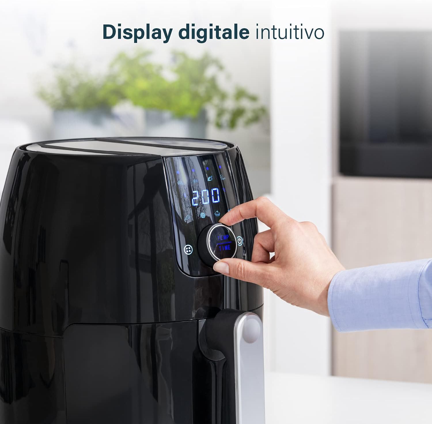 Princess Friggitrice Elettrica Ad Aria Calda Xxl, 1500 W, 4.5 Litri, senza Bpa, Nero