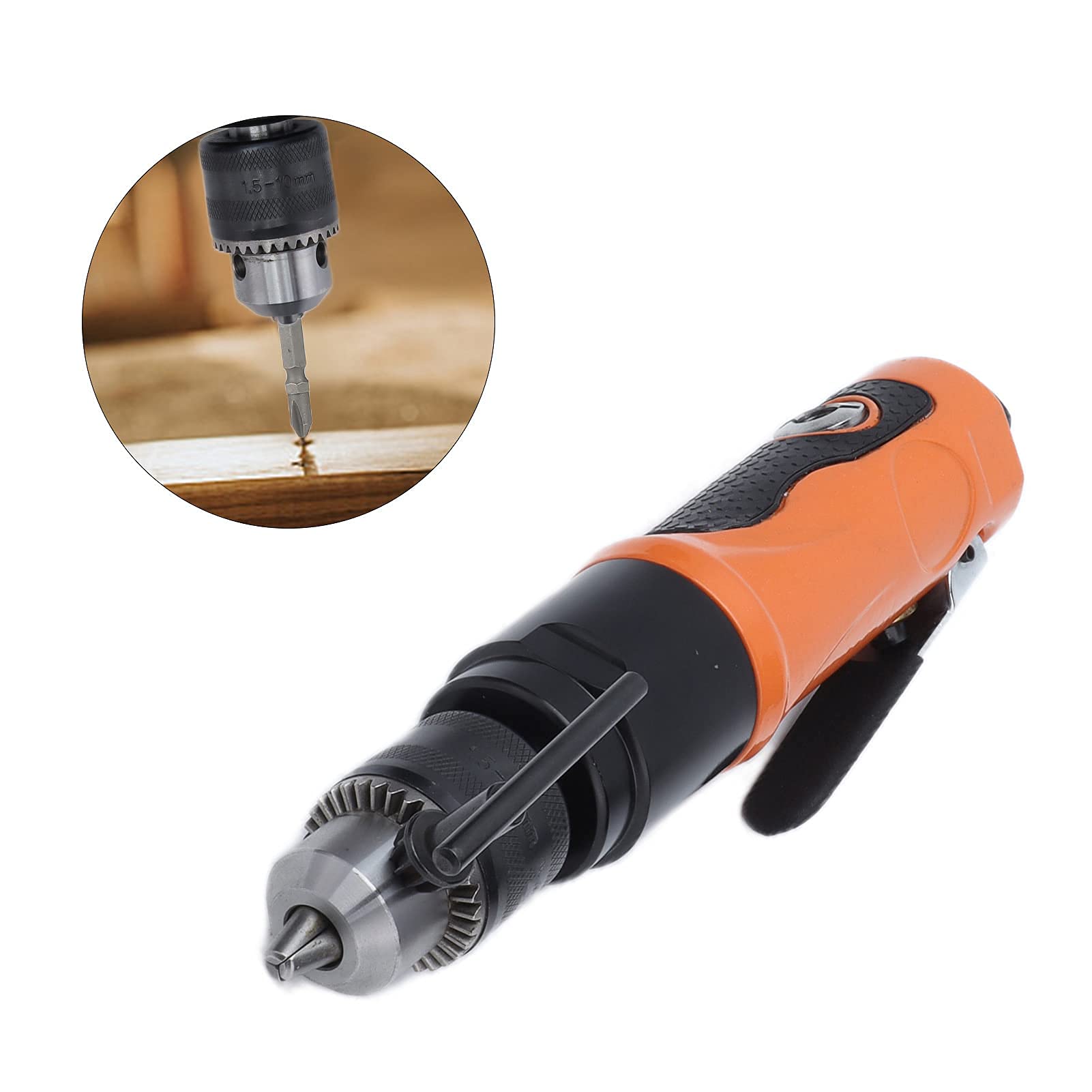Kit de taladro de aire recto, máquina neumática reversible, herramientas neumáticas, velocidad ajustable KP555A (estilo americano)