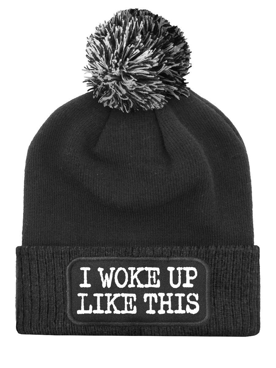 Grindstore Unisex Grey I Woke Up Like This Graphite Bobble Beanie