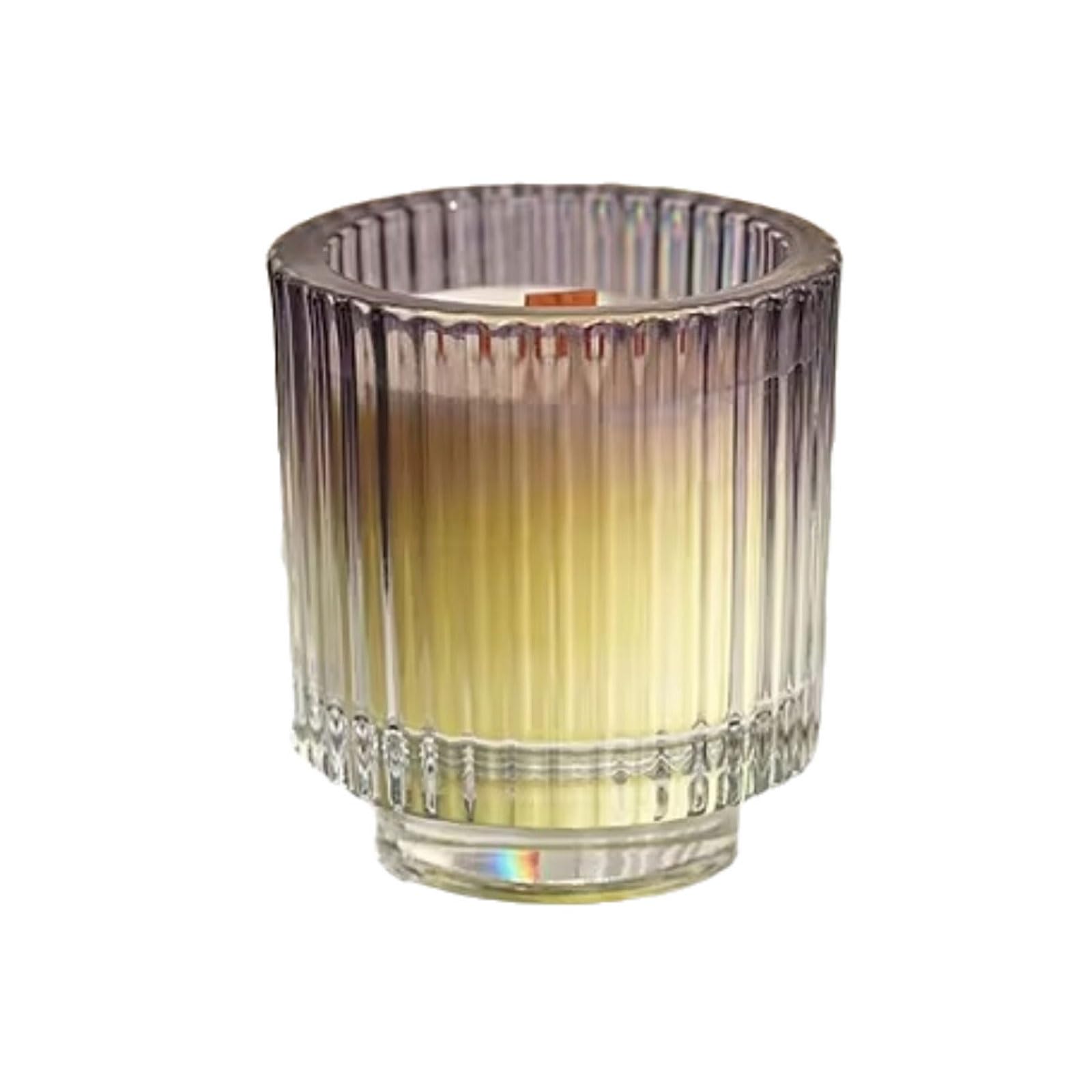Vela perfumada, Velas reutilizables de aceite esencial de cera de soja de vidrio, multicolor, relajación y spa de vacaciones en casa(Lila)