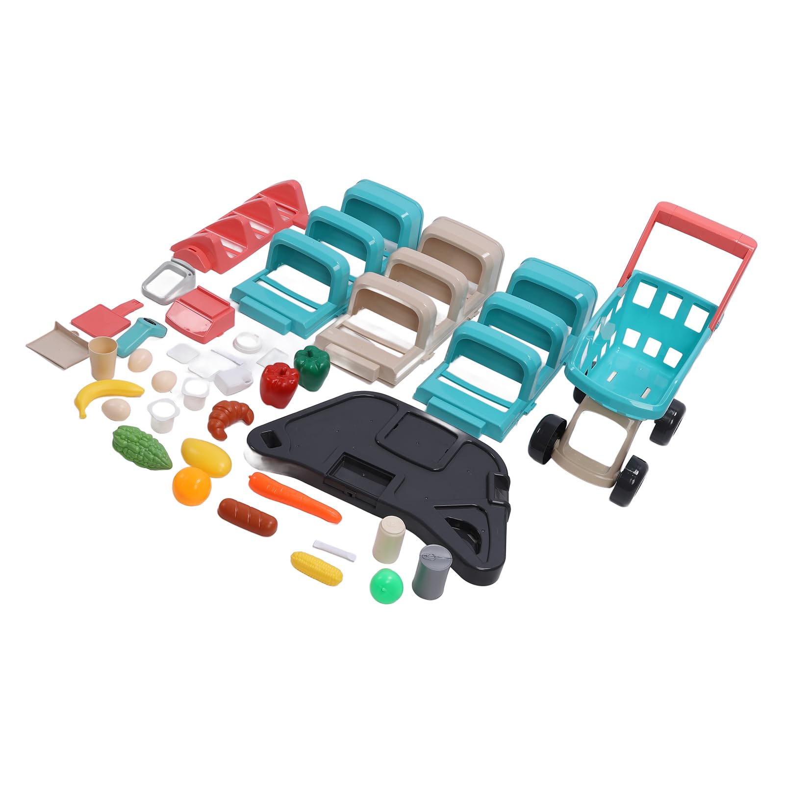 Set da Supermercato per Bambini con Effetti Sonori e Luminosi Realistici per Giochi Fantasiosi con Giocattoli del Carrello della Spesa per Ragazzi e Ragazze, Realizzati in ABS