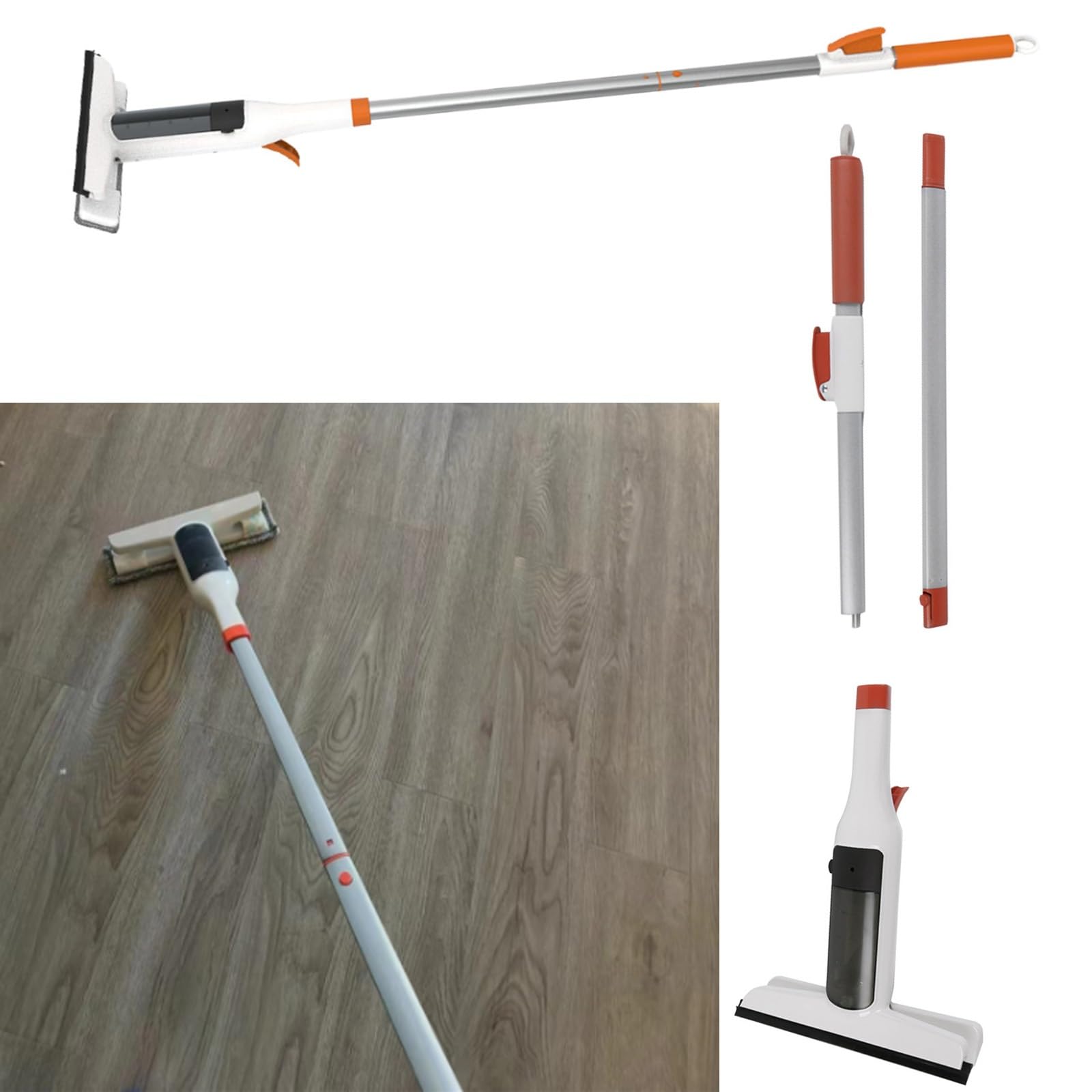 Lavavetri Tergivetri Puliscivetri Alto Finestra Pulizia Kit Con Spruzzatore, Multifunzionale Finestra Lavaggio Asta Con Sostituzione Tappetini, Senza Striature Tergipavimento E Microfibra Rondella Tes