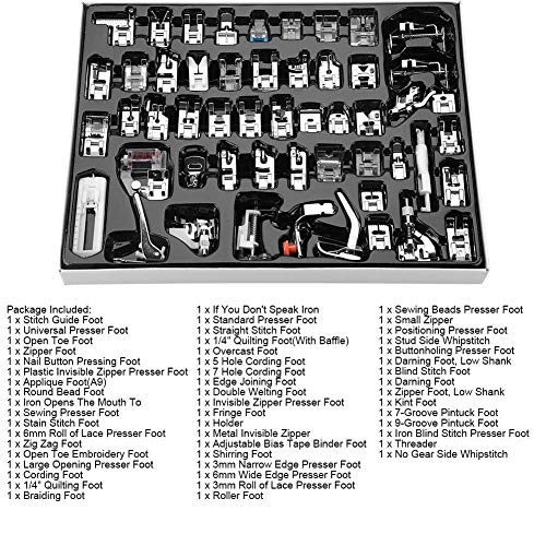Kit de 52 Pies para Máquina de Coser Profesional miniatura 4