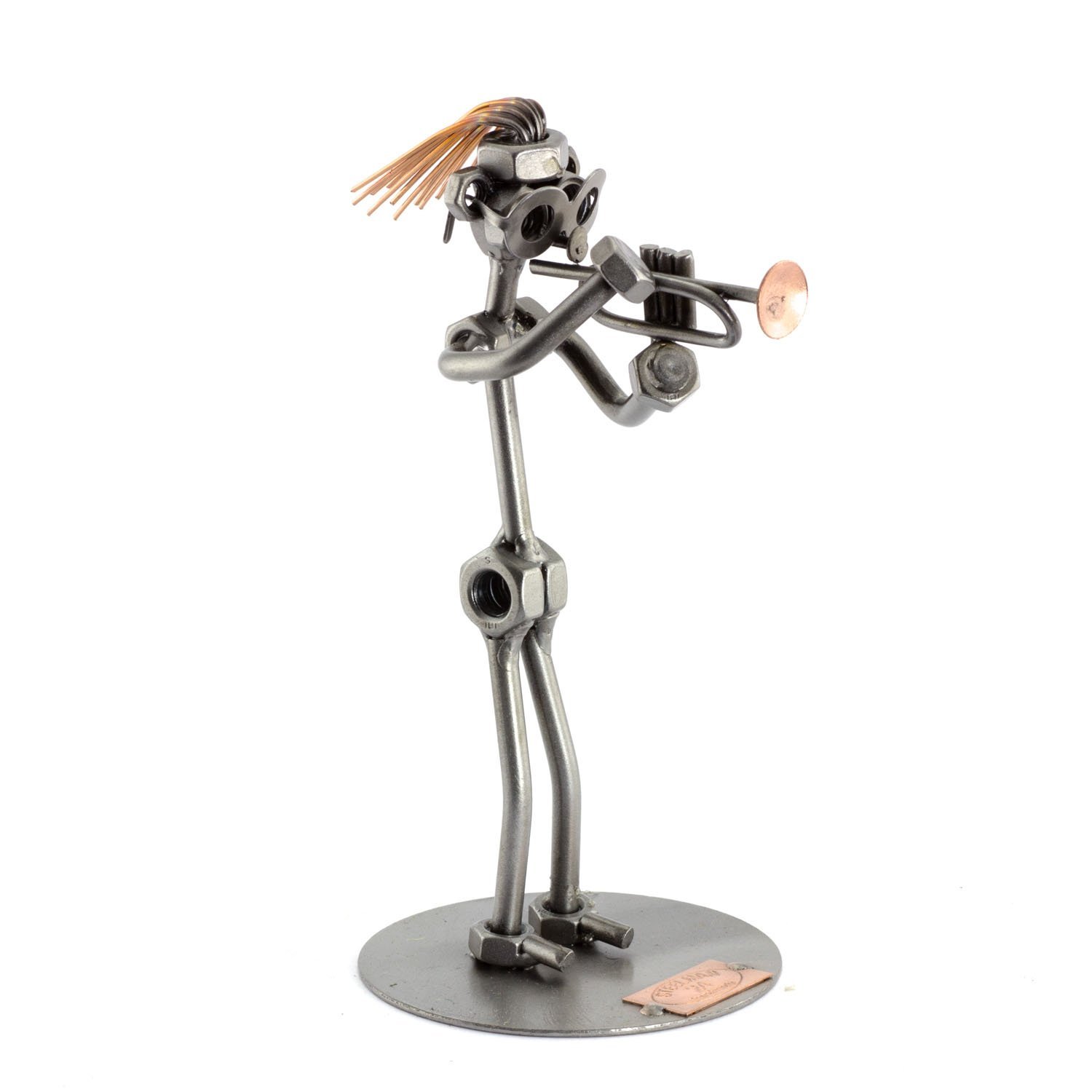 Steelman24 Schraubenmännchen Trompete | Made in Germany,Handarbeit,Geschenkidee,Stahlfigur,Metallfigur,Metallmännchen