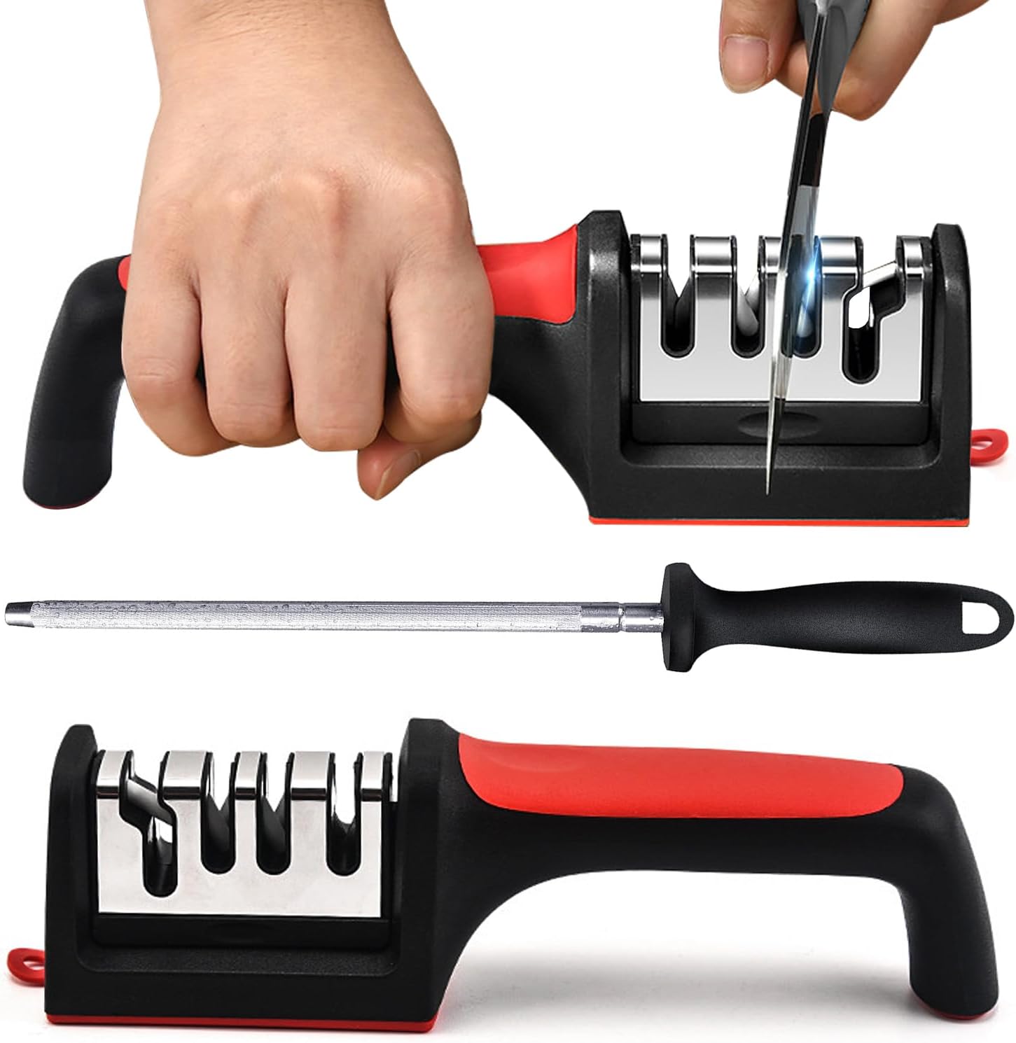 4in1 Knife Sharpener Kitchen Knife Accessories Helps