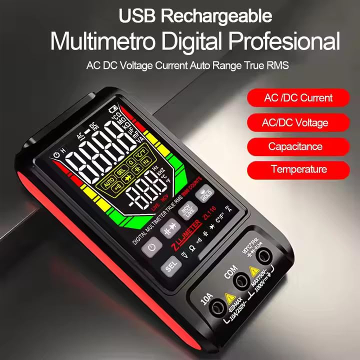 ZLLJMETER ZL116 Digital Multimeter front view with display and function buttons