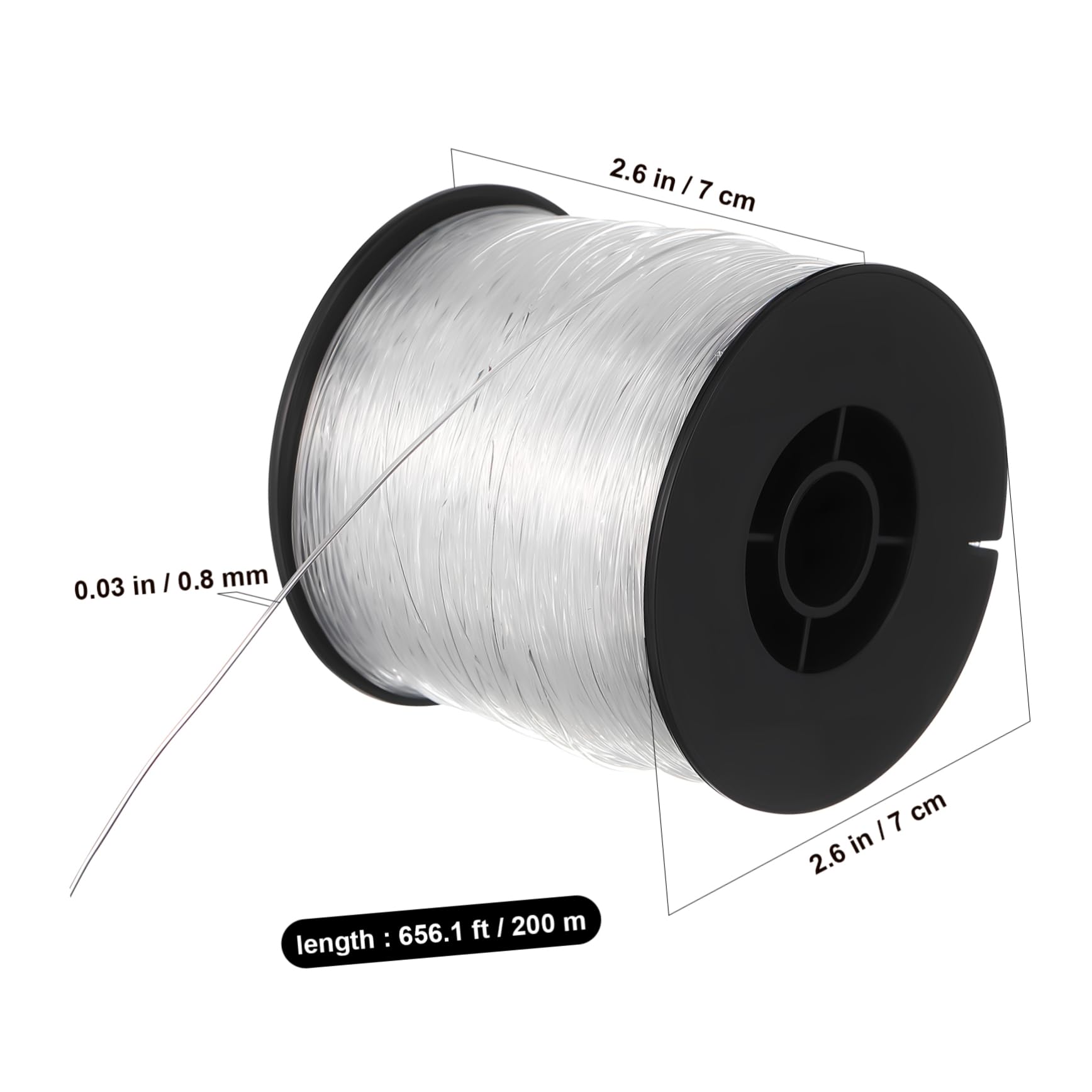 HAPINARY Fishing Cord Nylon Thread 200m Length Versatile for Crafts Hanging Decor Fishing Tackle