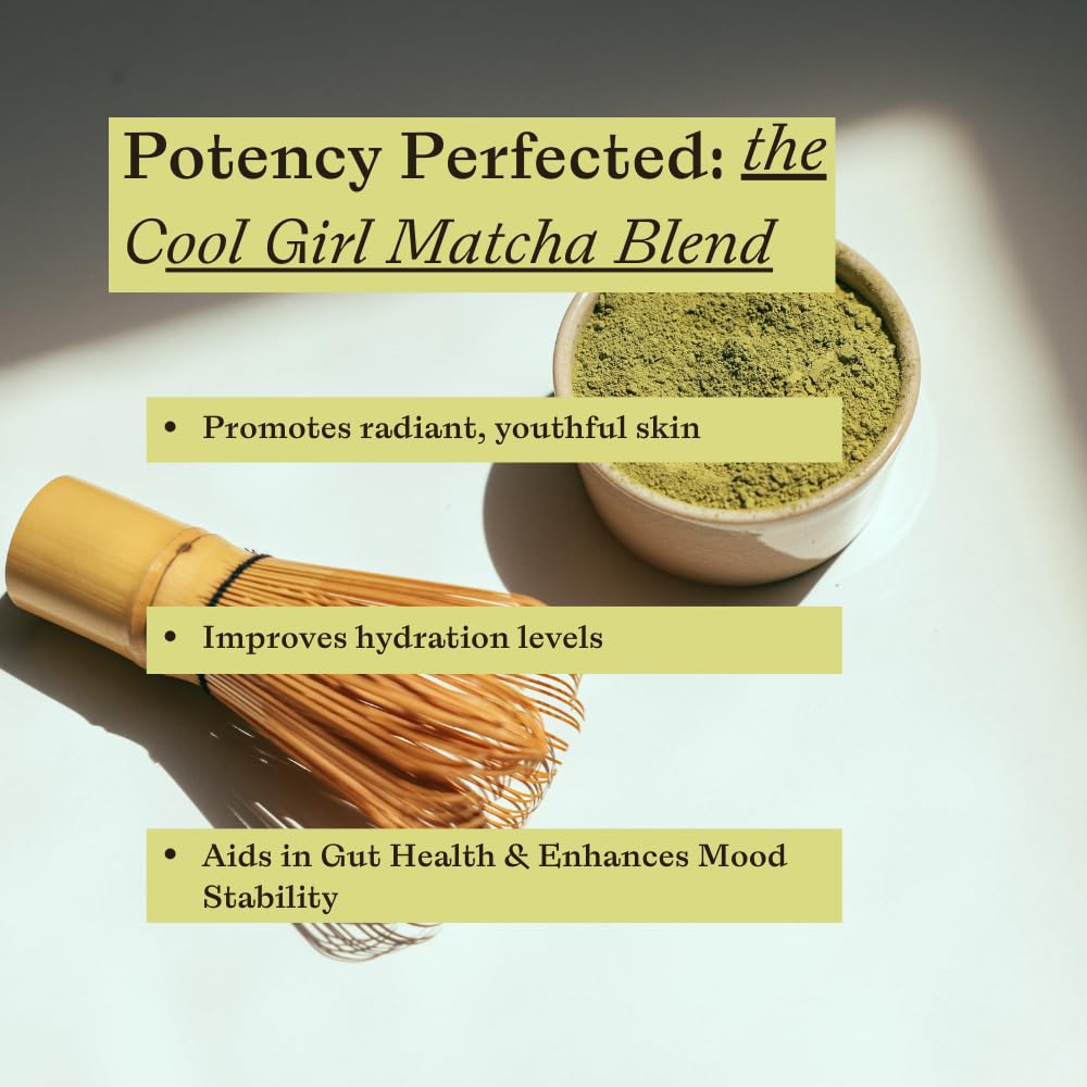 Cool Girl Matcha Powder Ceremonial Grade with Tremella Mushroom Rose Petal 180g — view 3