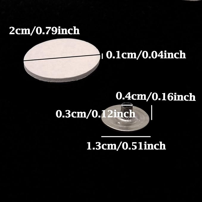 Honbay 100 piezas adhesivos de mecha y soportes metálicos miniatura 2