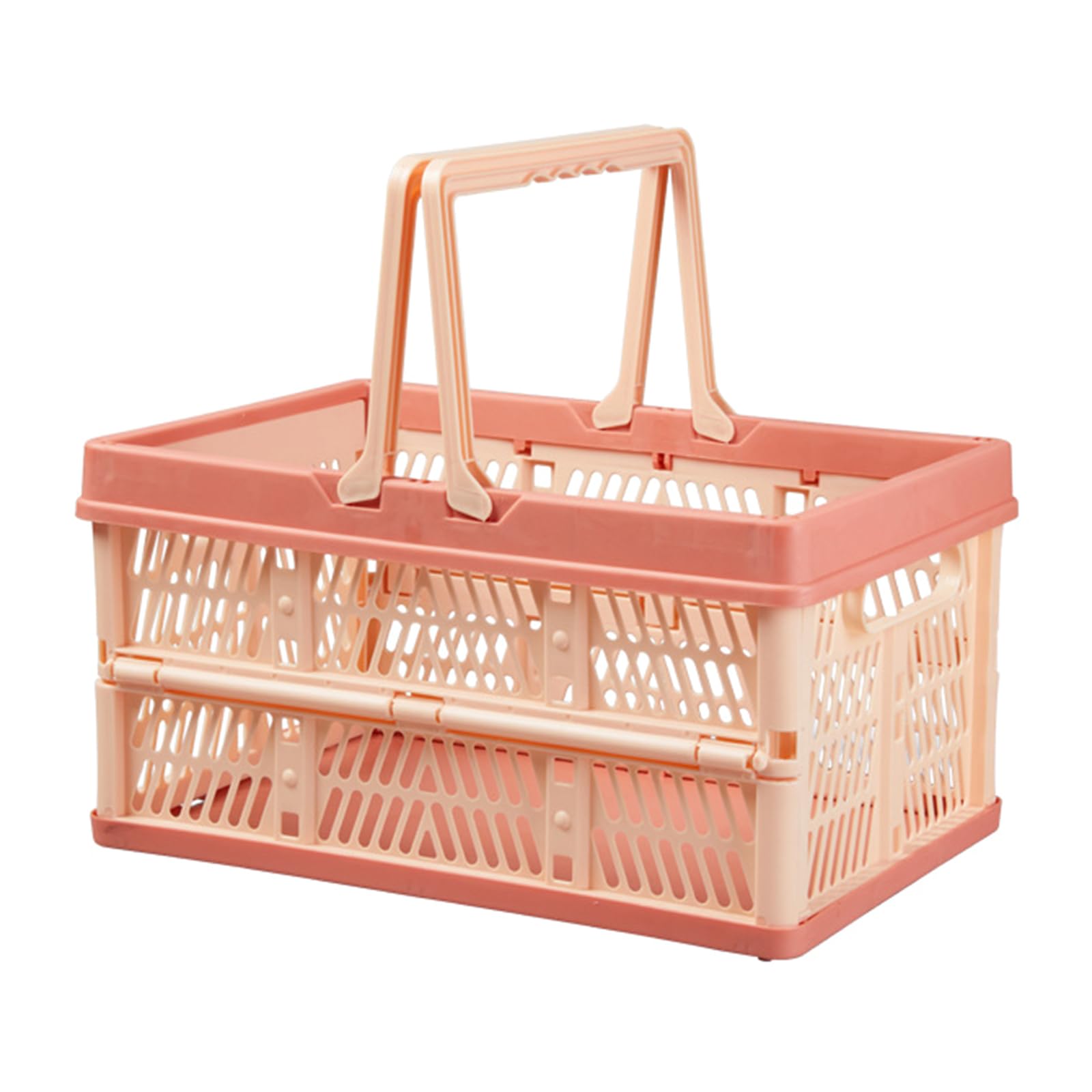 Elnwnnkc B Foldable Storage Asket With Handle Folding Organizers Asket Storage Ox For Mess Release Living Spaces School Supplies Holder