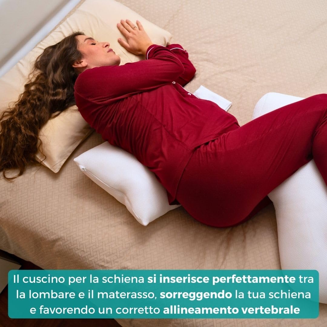 DrSilva Cuscino Gravidanza, Lattice e Poliestere, Fodera Air Mesh 3D, 3 Parti, Fodera Interna con Cerniera per Regolare lo Spessore