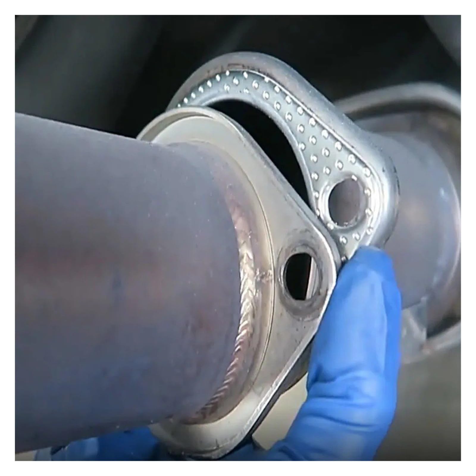 Punta Silenziatore Scarico 5 Pezzi 2,5 Pollici 63 Mm Guarnizione Scarico Motore Auto Guarnizione Universale Tubo Scarico Con Due Fori