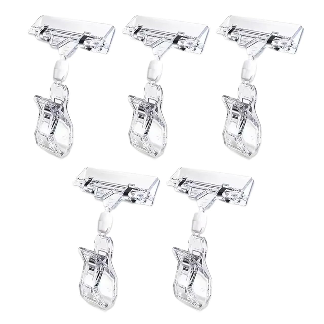 Qvorlth Clip On Sign Holder 30pcs Transparent Plastic Advertising Clips Sign Display Shelf Clamp Price Label Tag Clip Holders In Supermarket Retails For Display